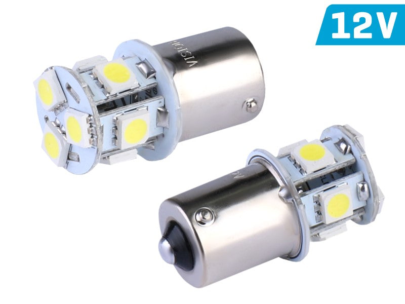 Izzó VISION P21W BA15s 12V 8x 5050 SMD LED, fehér, 1 db