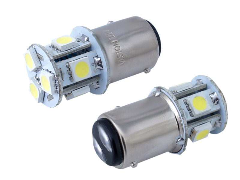 Izzó VISION P21  5W BAY15d 12V 8x 5050 SMD LED fehér 2 db – kép 2