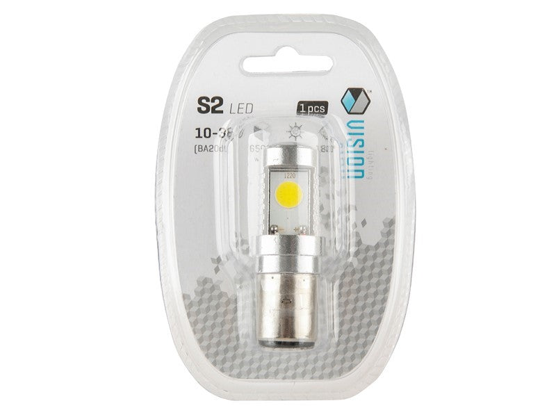 Izzó VISION S2 BA20d 10 36V 2x COB LED fehér 1 db – kép 3