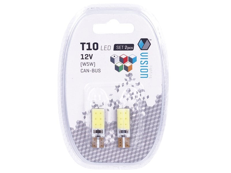 izzó VISION W5W T10 12V 2x COB LED CANBUS fehér 2 db – kép 3