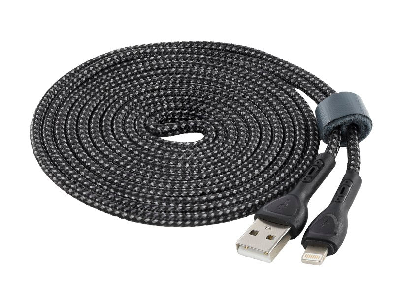 WAYME töltő  és szinkronizáló kábel  fonott mikroszálas LED háttérvilágítás 200 cm USB> Lightning – kép 3