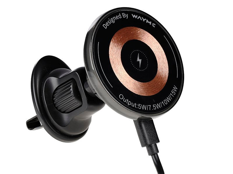 WAYME Mágneses szellőzőtartó 15W os induktív töltővel  USB C > USB C kábel 100 cm – kép 4