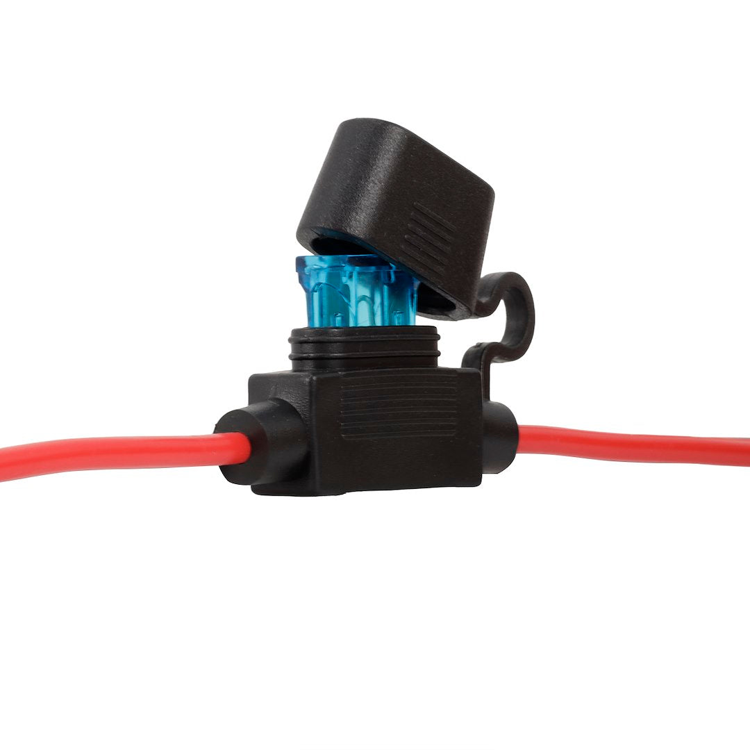 Szivargyújtó aljzat 100 cm es kábellel 15 A biztosítékkal és 84 mm es fűzőlyukasztóval – kép 3