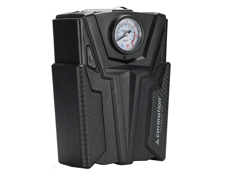 DC 12V-os légkompresszor, 150 PSI, analóg nyomásmérővel, 4 adapterrel