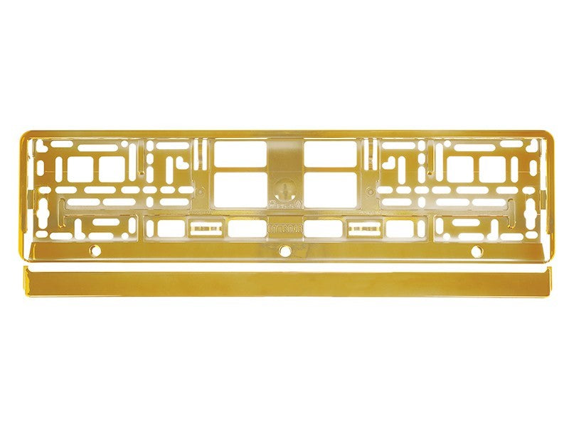 Rendszámtábla keret fémezett arany – kép 2