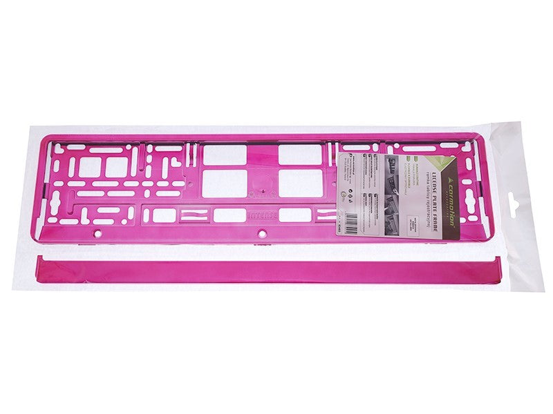 Rendszámtábla keret fémezett rózsaszín – kép 3