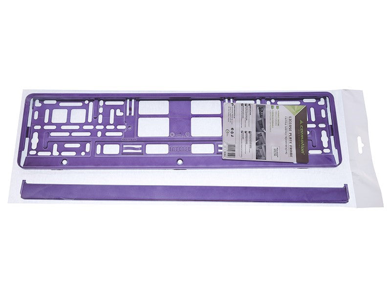 Rendszámtábla keret fémezett lila – kép 3