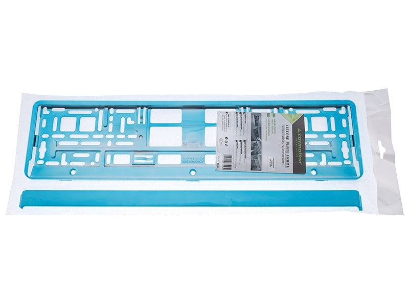 Rendszámtábla keret fémezett türkizkék – kép 3