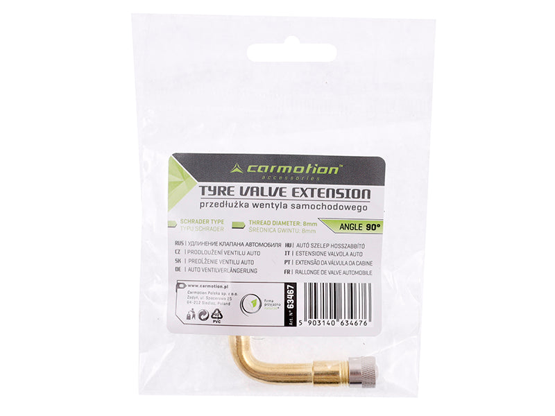 Schrader autószelep hosszabbító 90 ° os szögben – kép 3