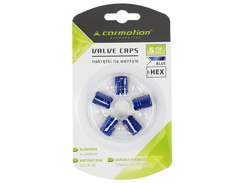 Szelepsapka alumínium hatszögletű 5 db kék – kép 3