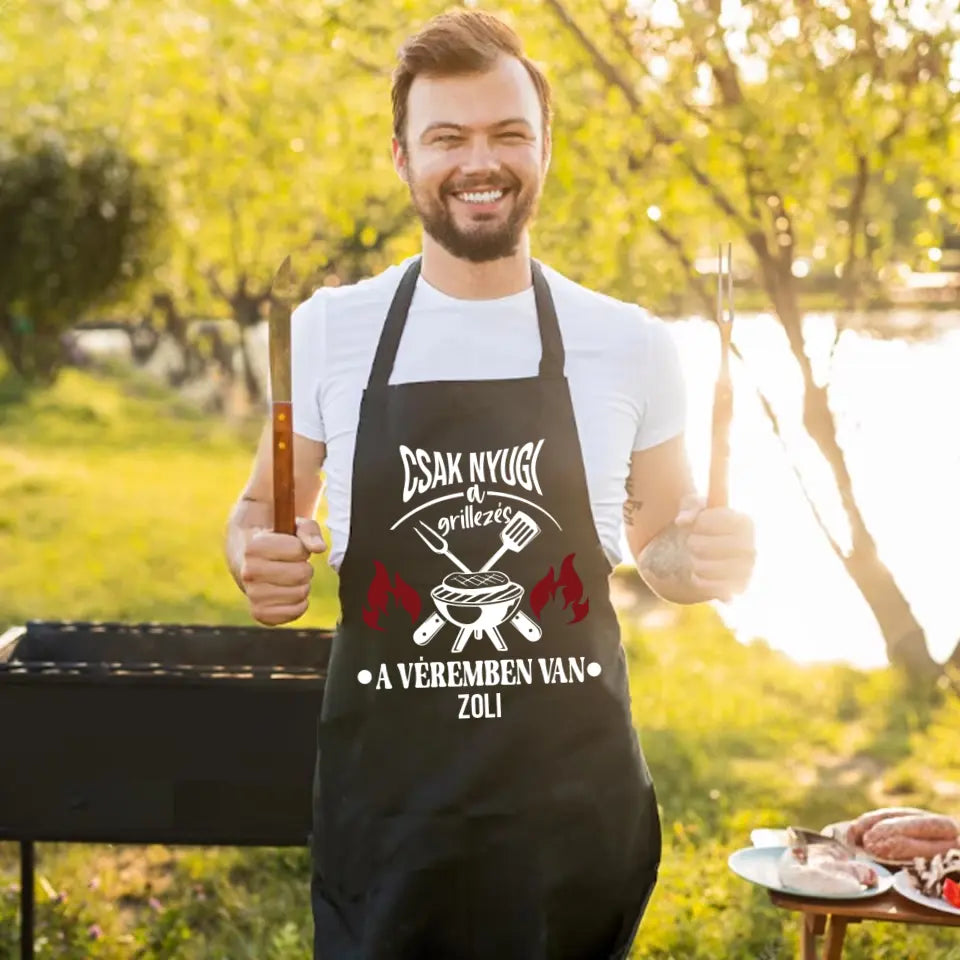 A grillezés a véremben van kötény