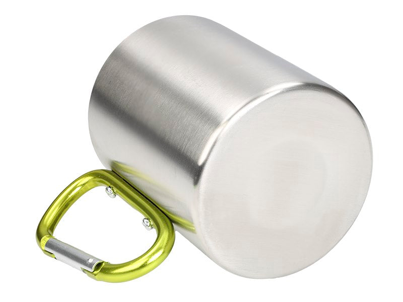 Acél bögre 300 ml karabinerrel a fogantyúban – kép 3