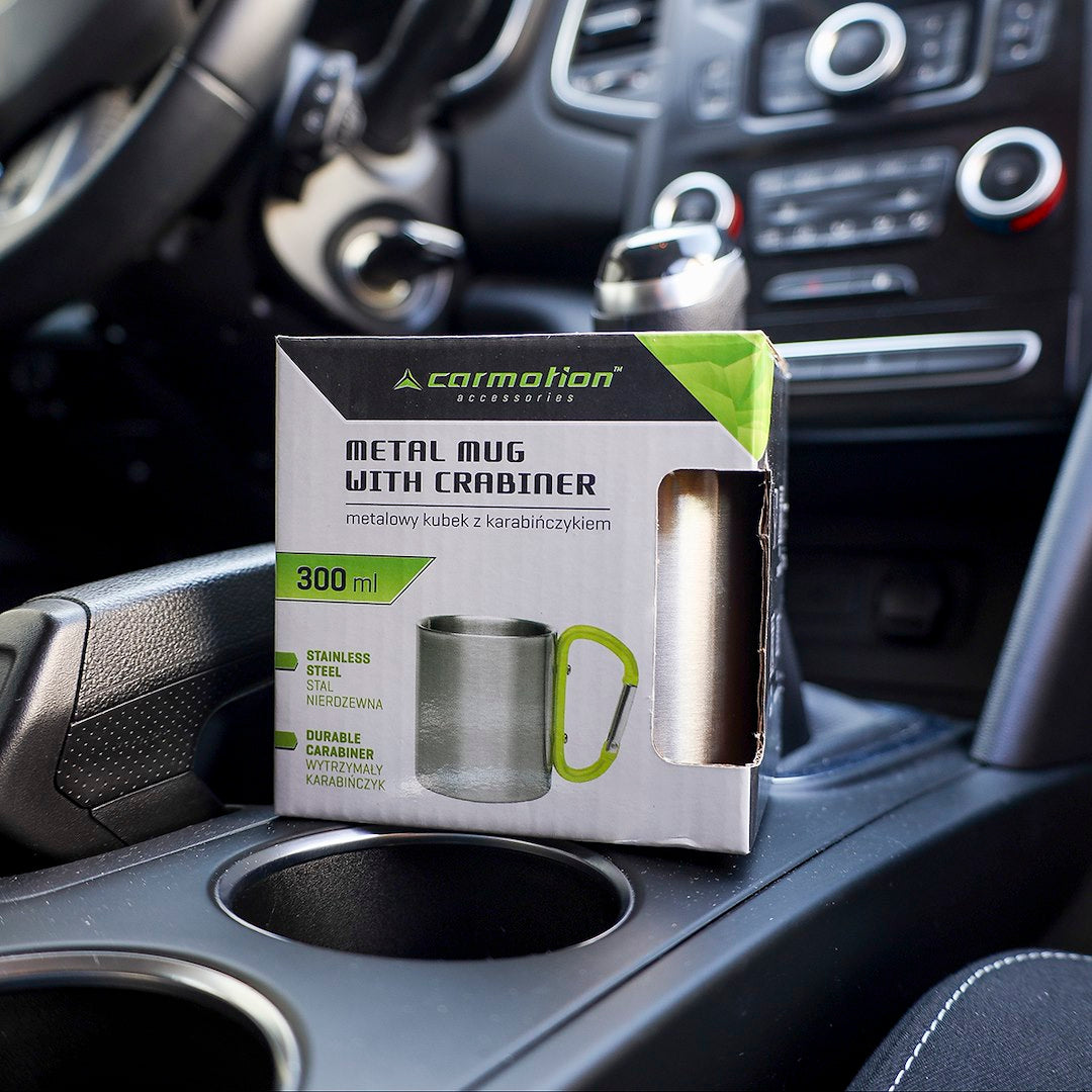 Acél bögre 300 ml karabinerrel a fogantyúban – kép 4