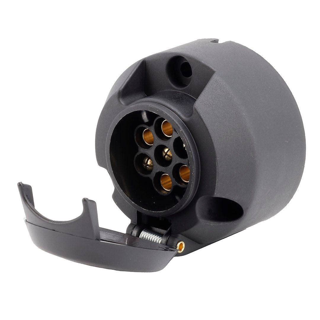 7 PIN-es csatlakozóaljzat utánfutóhoz, laza, műanyagból