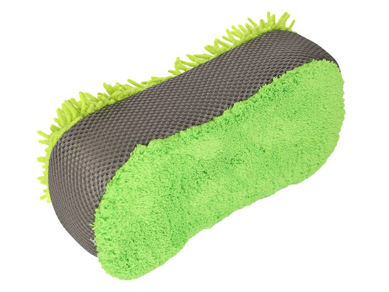 Puha mikroszálas szivacs hálós és finom zseníliával 23x12x6 cm – kép 2