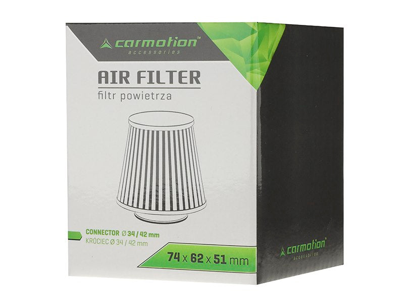 Kúpos légszűrő 74x62x51 mm piros színben – kép 4