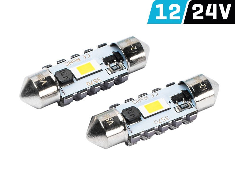 izzó VISION Festoon SV8.5 36 mm 12/24V 2x 3570 SMD LED, CANBUS, fehér, 2 db