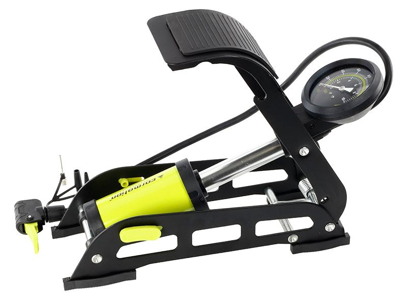 Egydugattyús lábszivattyú analóg nyomásmérővel max 11 BAR  160 PSI – kép 3