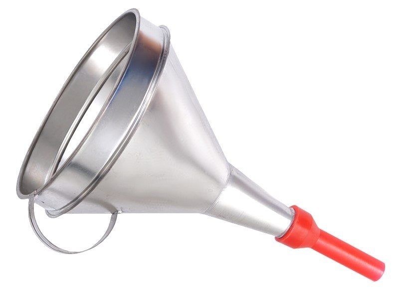 Fém tölcsér műanyag hegyével, 165 mm-es tál, egyenes