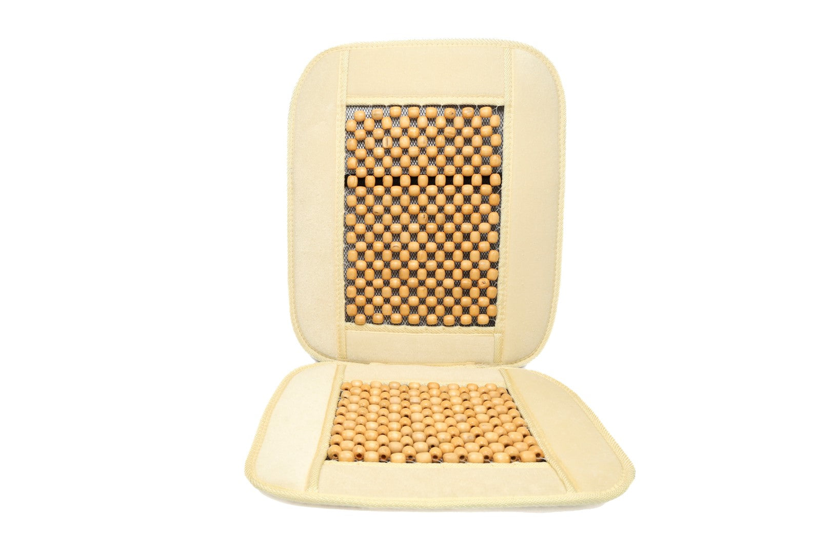 Velúrral díszített gyöngyszőnyeg bézs színű – kép 2