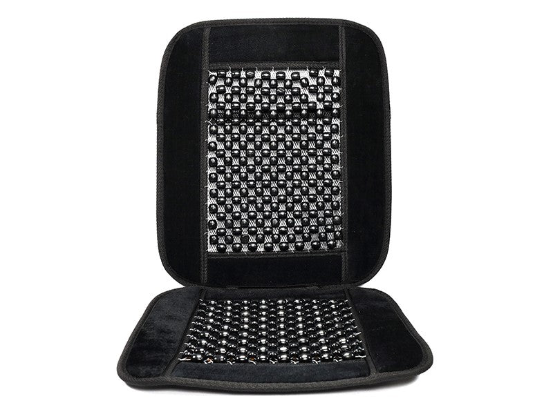 Velúrral szegélyezett gyöngyszőnyeg fekete – kép 2