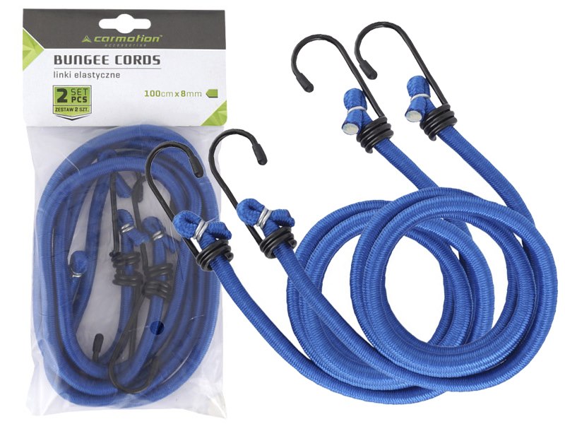 Rugalmas kötél 8 mm x 100 cm kampókkal 2 db – kép 3