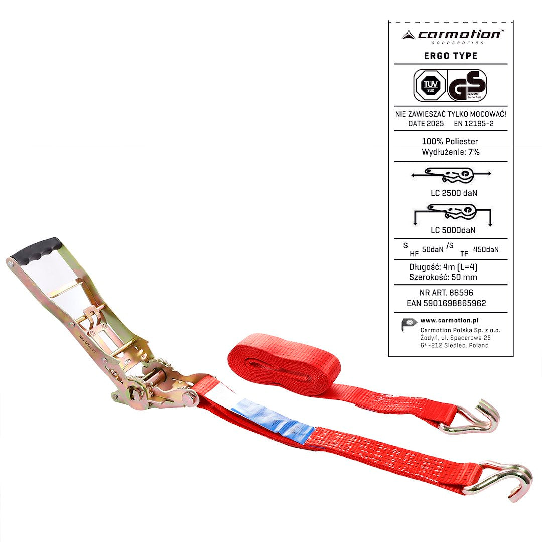 ERGO ERGO racsnis rögzítőheveder 50 mm 4 m max 5000 kg – kép 4