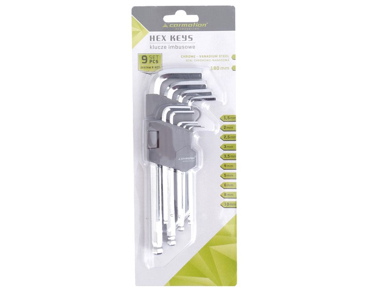 Gömbölyű 180mm es hatlapos kulcsok 15   10mm méret 9 db – kép 2