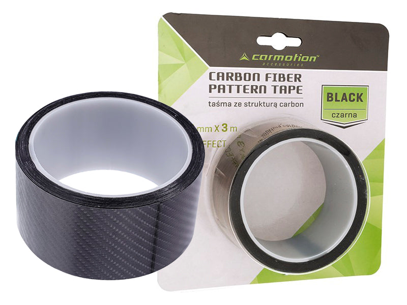 Védő  dekorációs szalag 50 mm x 3 m CARBON szerkezetű fekete színű – kép 4