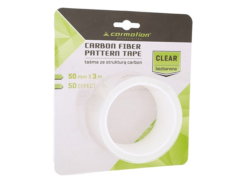 Védődekorációs szalag 50 mm x 3 m CARBON szerkezetű színtelen – kép 3
