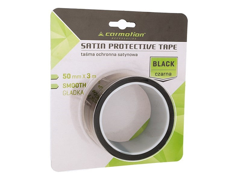 Védő  dekorációs szalag 50 mm x 3 m fekete szatén – kép 3