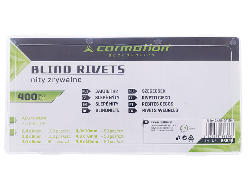 Alumínium szegecsek 400 db – kép 3