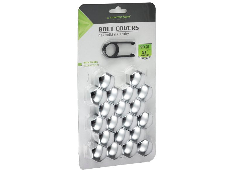 21 mm es csavaros fedelek króm 20  1 db – kép 2