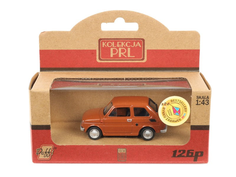 1:43 as modell FIAT 126P PRL barna barna – kép 4