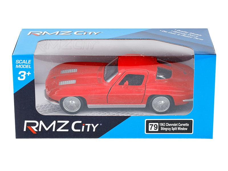 1:32 es modell RMZ 1963 Chevrolet Corvette Stingray osztott ablak piros – kép 4
