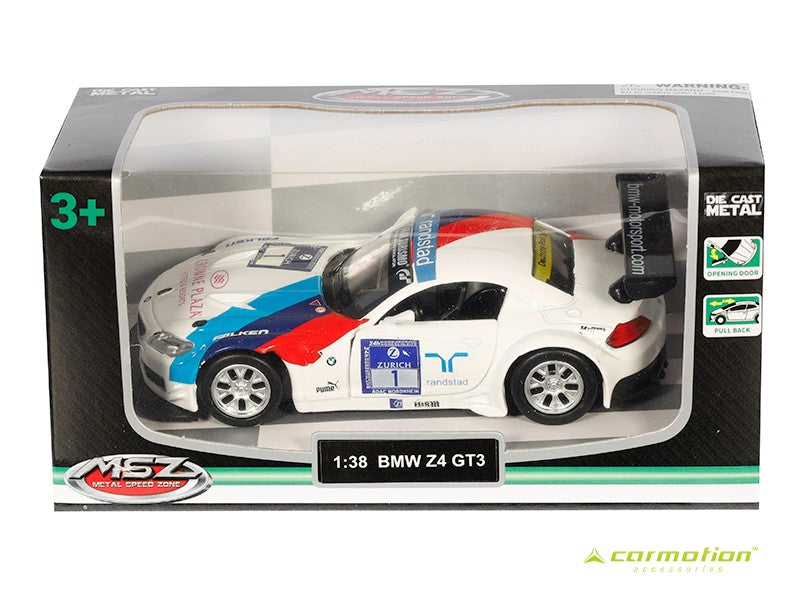 1:38 BMW Z4 GT3 fehér és kék modell – kép 4