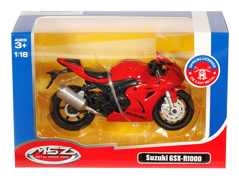 1:18 SUZUKI GSX R1000 piros modell – kép 4