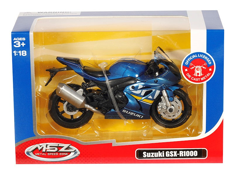 1:18 SUZUKI GSX R1000 kék modell – kép 4