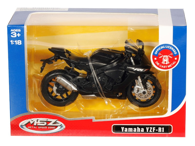 1:18 YAMAHA YZF R1 modell fekete – kép 4