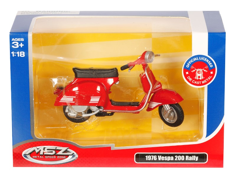 1:18 1976 os Vespa 200 Rally piros modell – kép 4