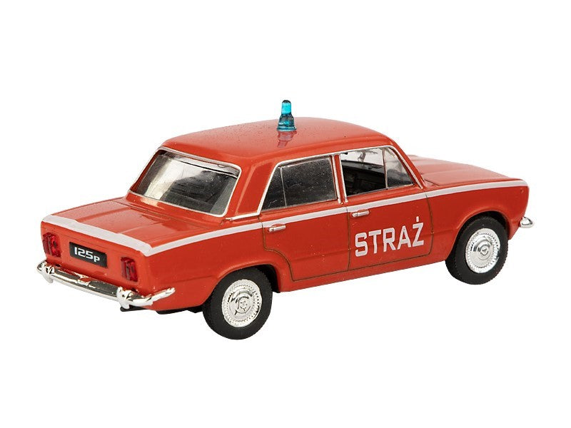 1:43 as modell Fiat 125p Guard piros – kép 2