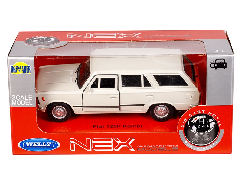 1:34 es modell Fiat 125P Kombi fehér – kép 4