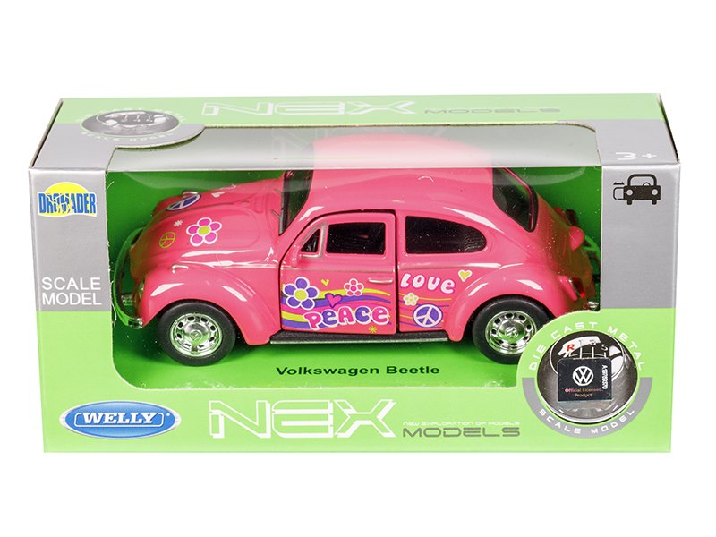 1:32 es modell Volkswagen The Beetle rózsaszín pink – kép 4