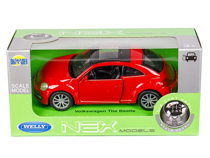 1:32 es modell Volkswagen The Beetle piros – kép 4