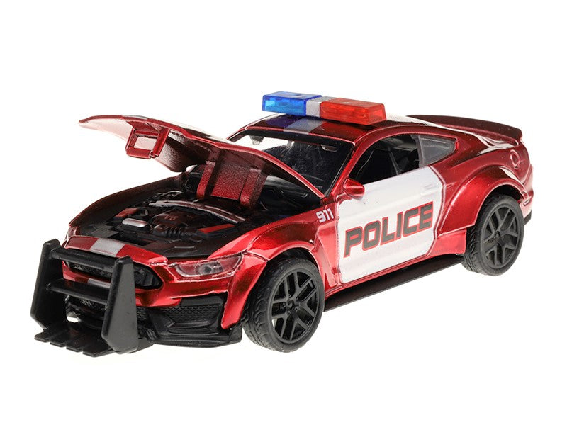 Modell Dodge Challenger CRASH CAR rendőrség piros A02400PC – kép 2