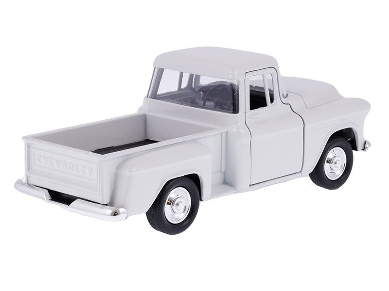 1:34 es modell 1955 Chevrolet Stepside Pick Up fehér A00880CHSB – kép 3
