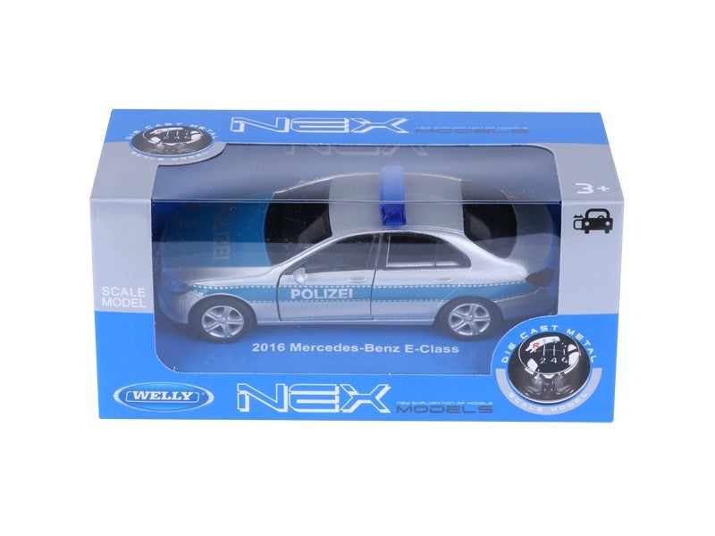 Modell 1:34 2016 MERCEDES BENZ E osztály POLIZEI ezüst A876MBEPS – kép 3