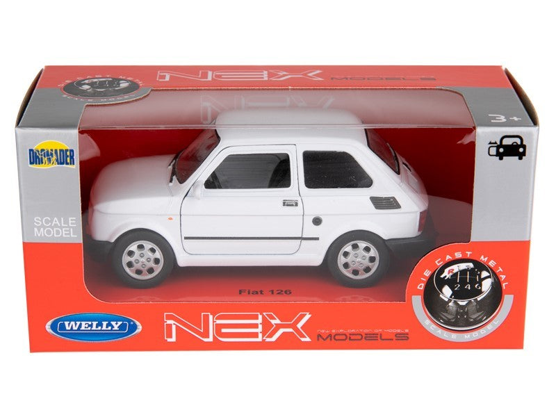 1:34 es modell PRL FIAT 126p fehér A884F126B – kép 3