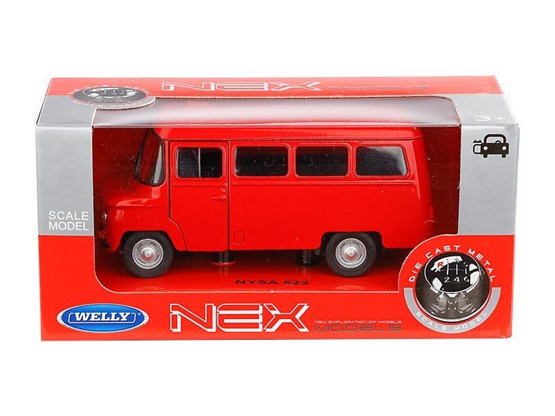 1:34 es modell PRL Nysa 522 piros A884N522C – kép 3