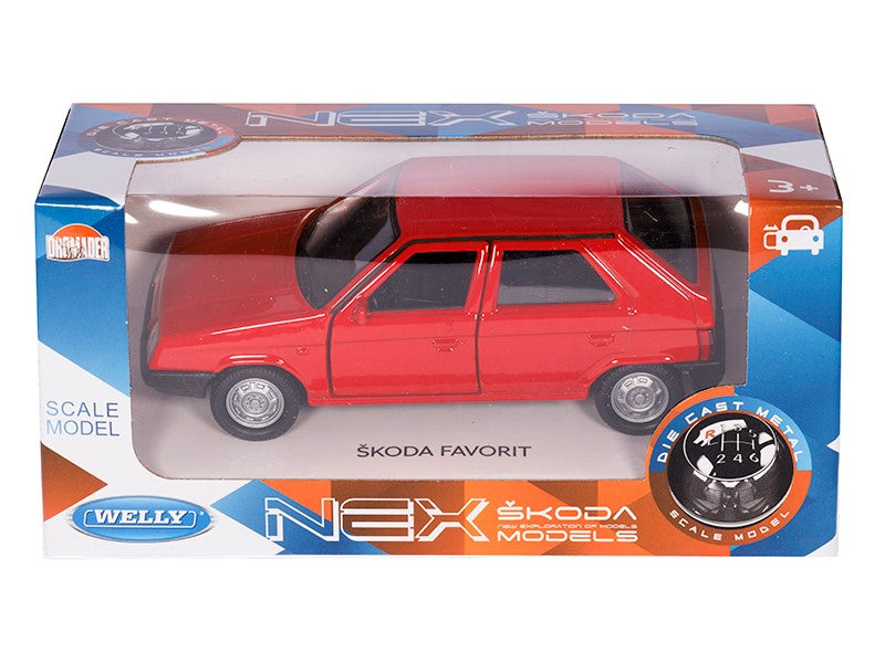 1:34 es modell ŠKODA FAVORIT piros A02856SFC – kép 4